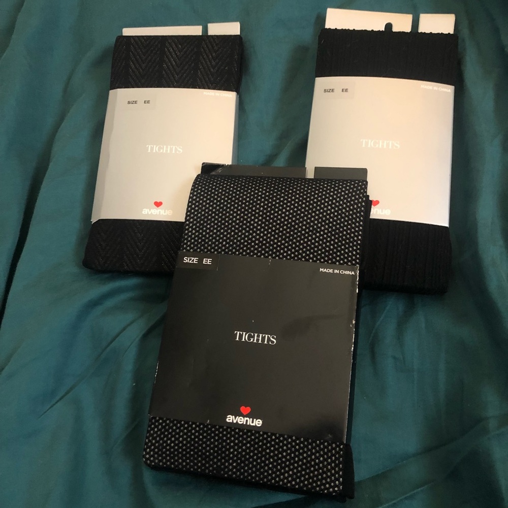 NWT 3 pairs Avenue tights  size EE